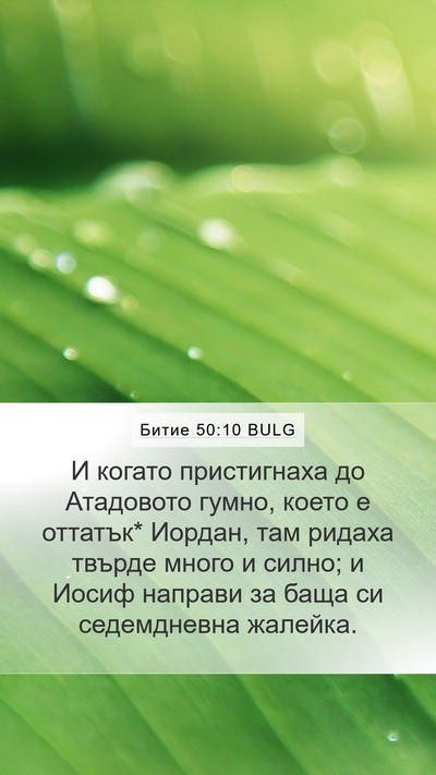 Битие 50:10 BULG Bible Verse Image