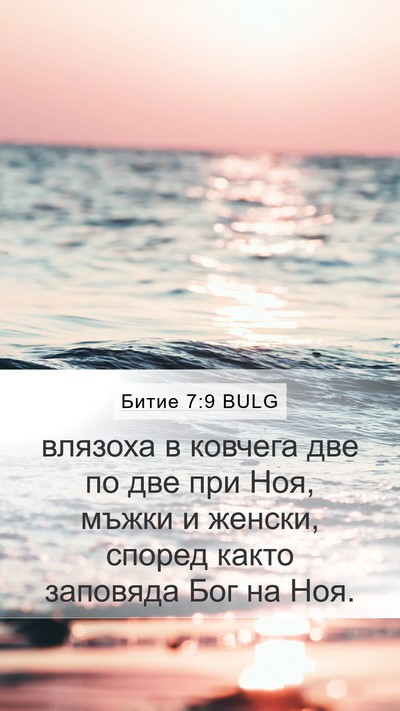 Битие 7:9 BULG Mobile Phone Wallpaper - влязоха в ковчега две по - Mobile Bible Verse Wallpaper