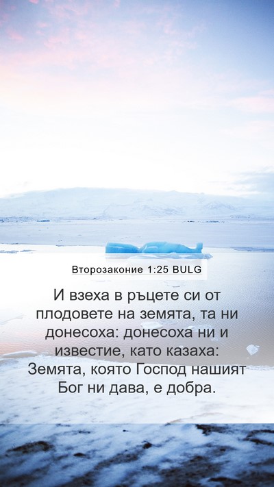 Второзаконие 1:25 BULG Bible Verse Image