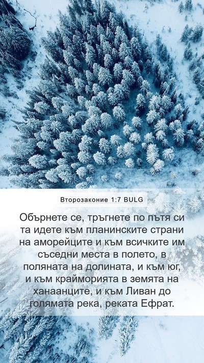 Второзаконие 1:7 BULG Bible Verse Image