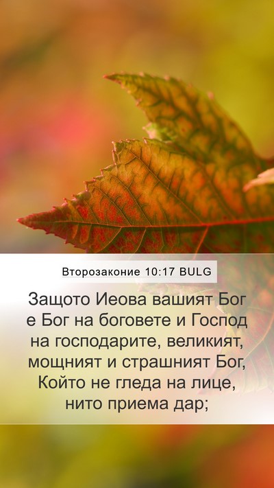 Второзаконие 10:17 BULG Bible Verse Image