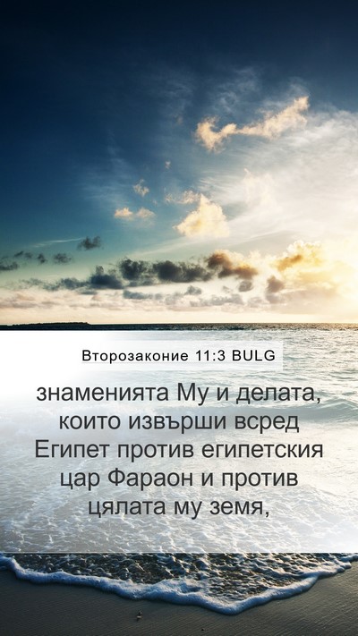 Второзаконие 11:3 BULG Mobile Phone Wallpaper - знаменията Му и делата, - Mobile Bible Verse Wallpaper