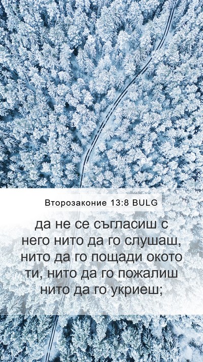 Второзаконие 13:8 BULG Bible Verse Image