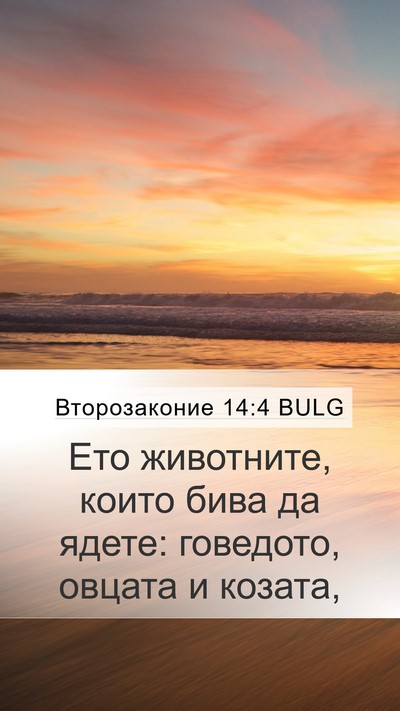 Второзаконие 14:4 BULG Mobile Phone Wallpaper - Ето животните, които бива - Mobile Bible Verse Wallpaper