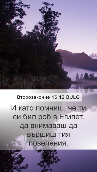 Второзаконие 16:12 BULG Bible Verse Image