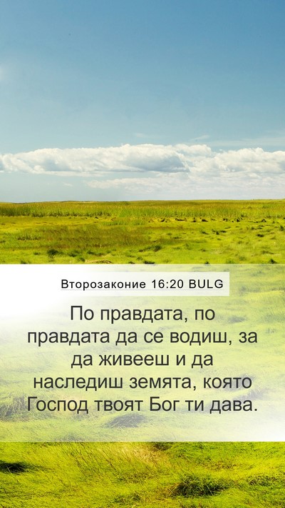Второзаконие 16:20 BULG Mobile Phone Wallpaper - По правдата, по правдата да - Mobile Bible Verse Wallpaper