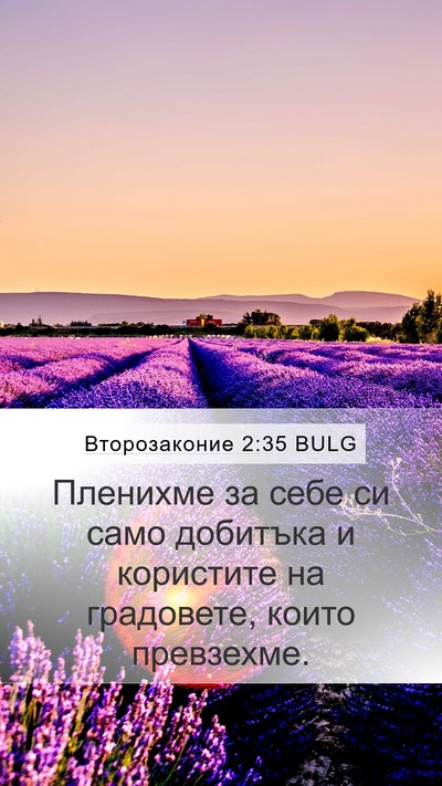 Второзаконие 2:35 BULG Bible Verse Image