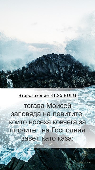 Второзаконие 31:25 BULG Bible Verse Image