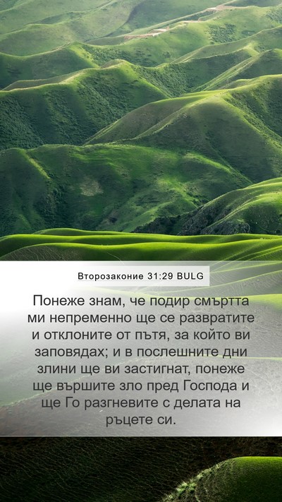 Второзаконие 31:29 BULG Bible Verse Image