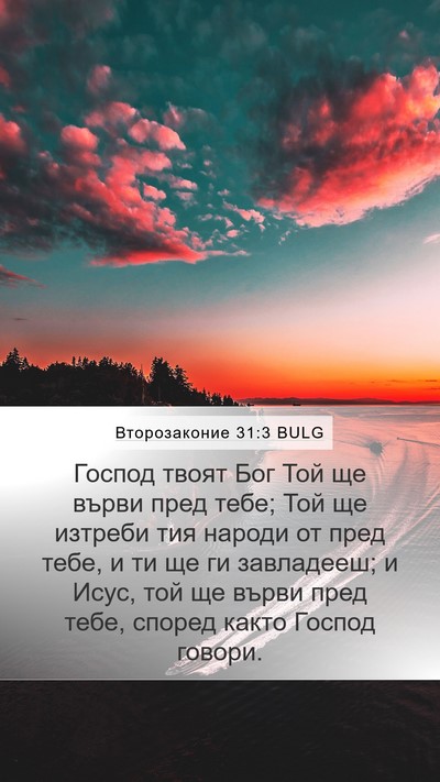 Второзаконие 31:3 BULG Bible Verse Image