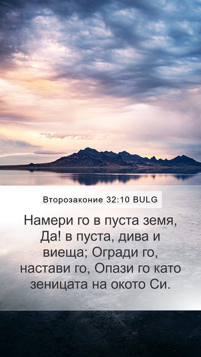 Второзаконие 32:10 BULG Bible Verse Image