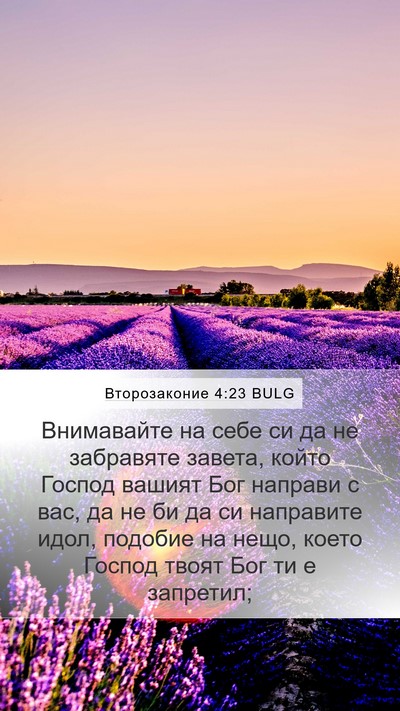 Второзаконие 4:23 BULG Bible Verse Image
