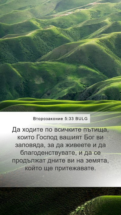 Второзаконие 5:33 BULG Bible Verse Image