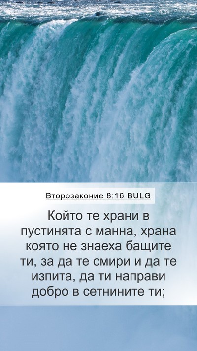 Второзаконие 8:16 BULG Bible Verse Image
