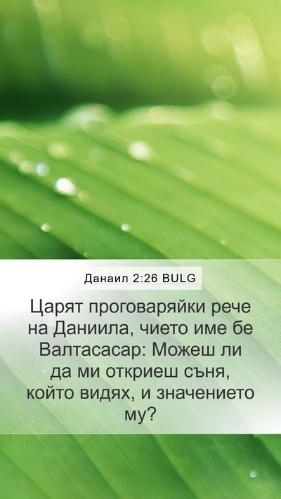 Данаил 2:26 BULG Bible Verse Image