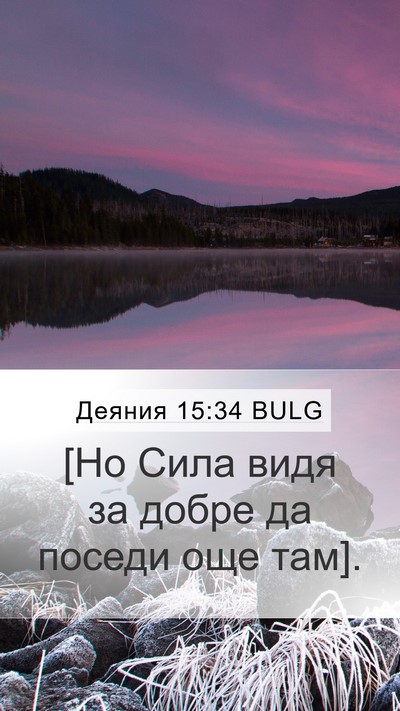Деяния 15:34 BULG Mobile Phone Wallpaper - [Но Сила видя за добре да - Mobile Bible Verse Wallpaper
