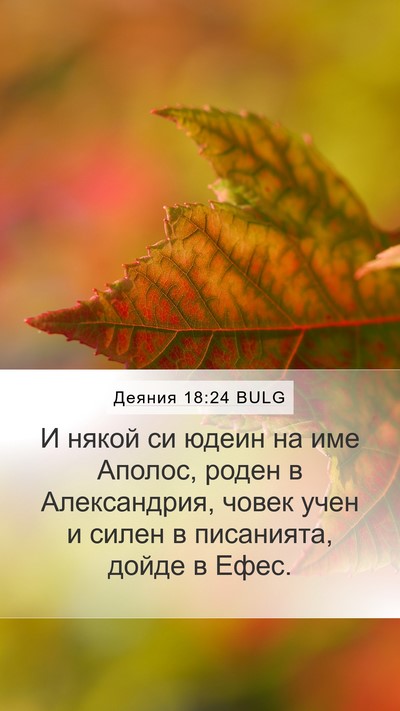 Деяния 18:24 BULG Bible Verse Image