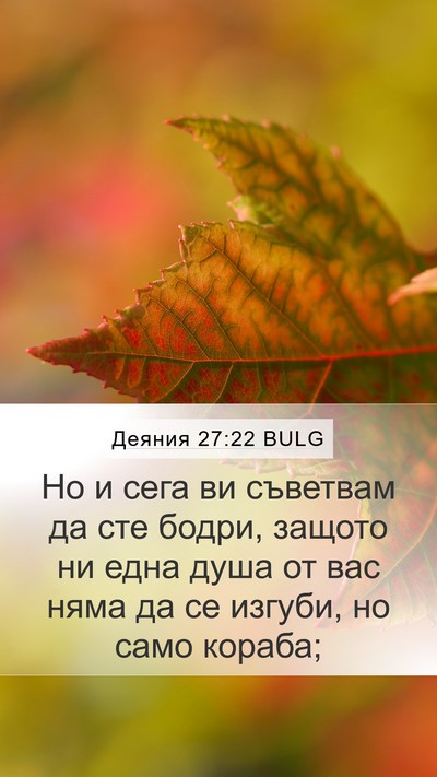 Деяния 27:22 BULG Mobile Phone Wallpaper - Но и сега ви съветвам да - Mobile Bible Verse Wallpaper