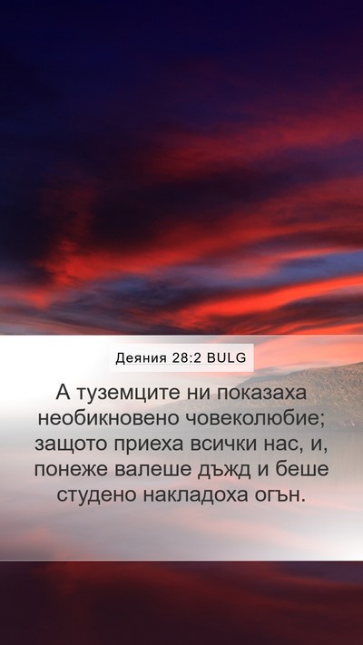 Деяния 28:2 BULG Bible Verse Image