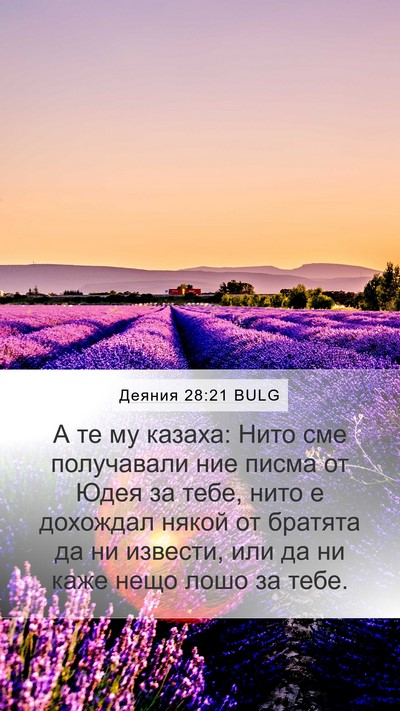 Деяния 28:21 BULG Mobile Phone Wallpaper - А те му казаха: Нито сме - Mobile Bible Verse Wallpaper