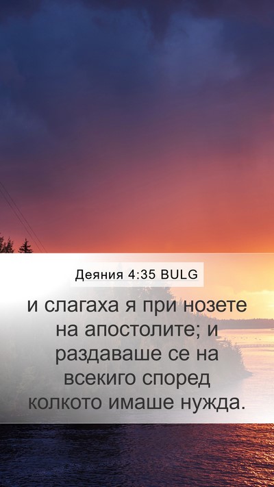 Деяния 4:35 BULG Bible Verse Image