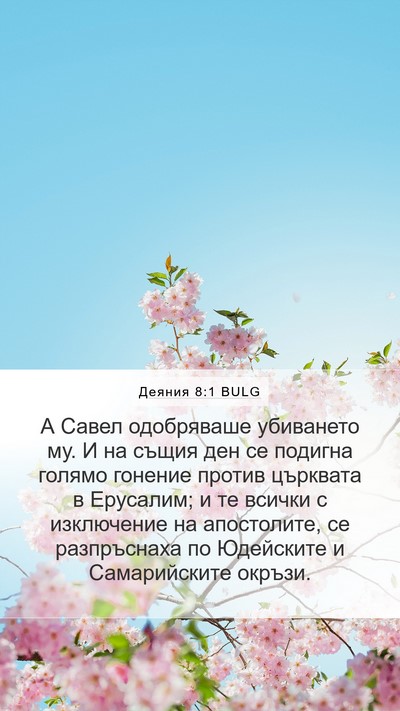 Деяния 8:1 BULG Bible Verse Image