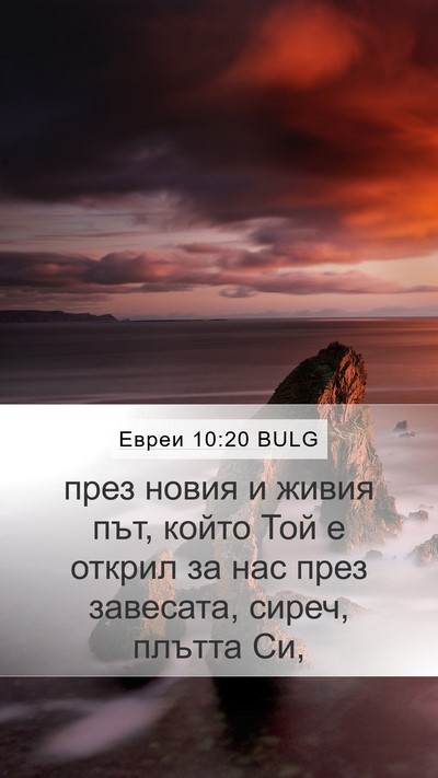 Евреи 10:20 BULG Bible Verse Image