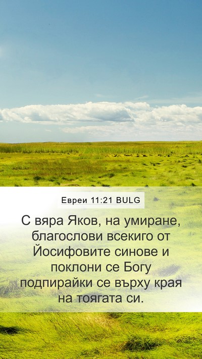 Евреи 11:21 BULG Bible Verse Image