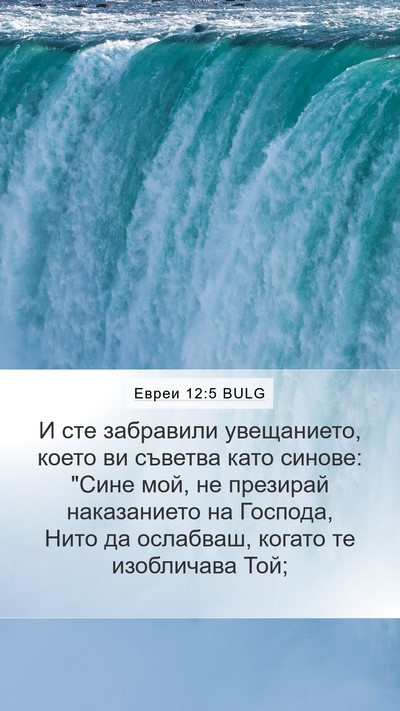 Евреи 12:5 BULG Bible Verse Image