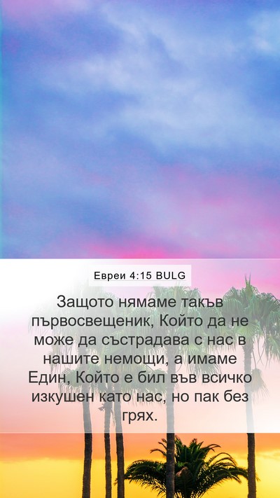 Евреи 4:15 BULG Bible Verse Image
