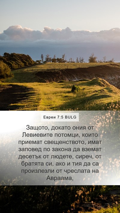 Евреи 7:5 BULG Bible Verse Image