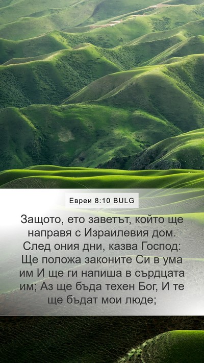 Евреи 8:10 BULG Bible Verse Image
