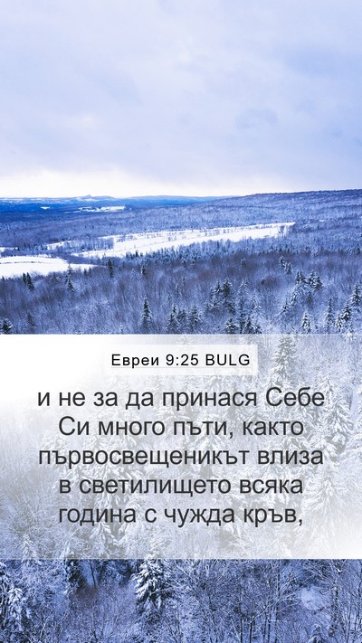 Евреи 9:25 BULG Bible Verse Image