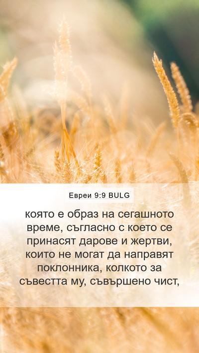 Евреи 9:9 BULG Bible Verse Image