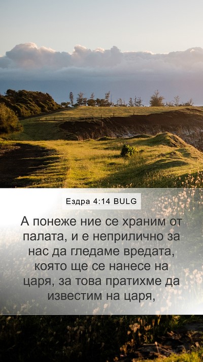 Ездра 4:14 BULG Mobile Phone Wallpaper - А понеже ние се храним от - Mobile Bible Verse Wallpaper