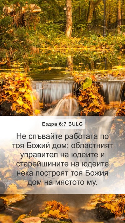 Ездра 6:7 BULG Mobile Phone Wallpaper - Не спъвайте работата по - Mobile Bible Verse Wallpaper