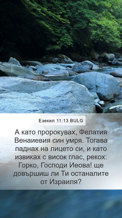 Езекил 11:13 BULG Bible Verse Image