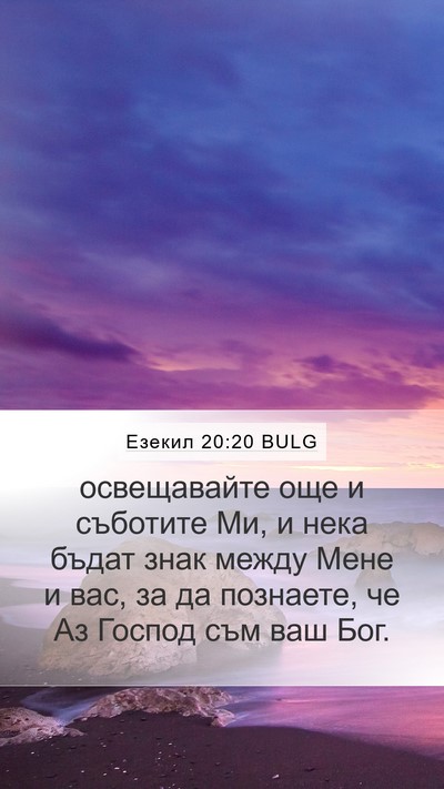 Езекил 20:20 BULG Bible Verse Image