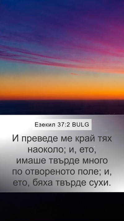Езекил 37:2 BULG Mobile Phone Wallpaper - И преведе ме край тях - Mobile Bible Verse Wallpaper