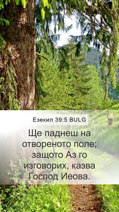 Езекил 39:5 BULG Mobile Phone Wallpaper - Ще паднеш на отвореното - Mobile Bible Verse Wallpaper