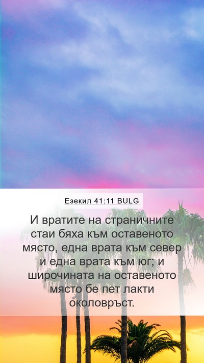 Езекил 41:11 BULG Bible Verse Image