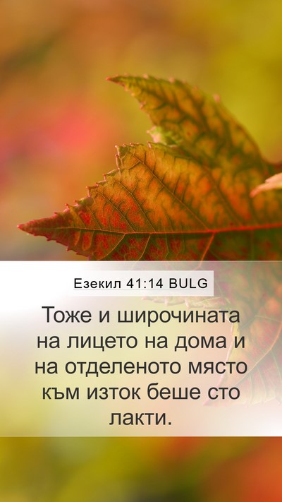 Езекил 41:14 BULG Mobile Phone Wallpaper - Тоже и широчината на - Mobile Bible Verse Wallpaper