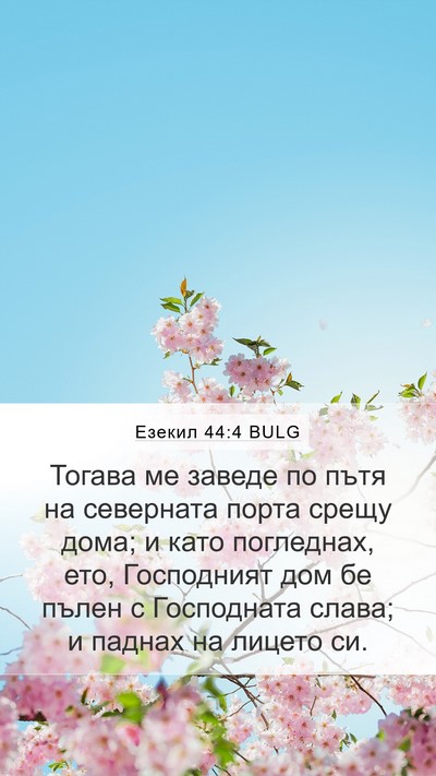Езекил 44:4 BULG Bible Verse Image