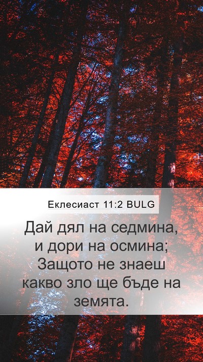 Еклесиаст 11:2 BULG Bible Verse Image