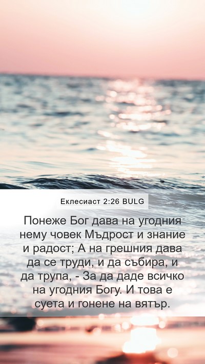 Еклесиаст 2:26 BULG Bible Verse Image
