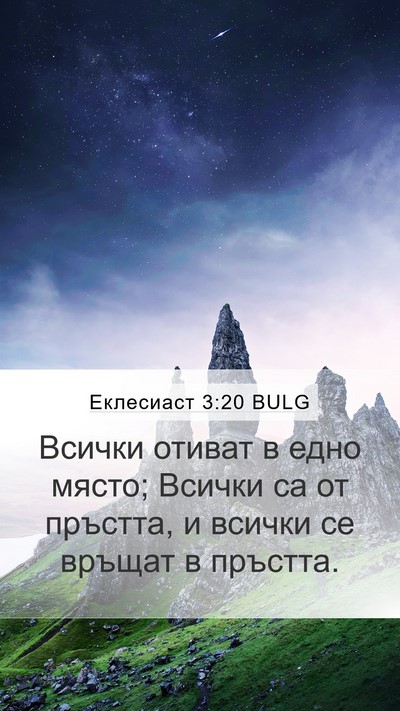 Еклесиаст 3:20 BULG Bible Verse Image