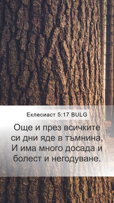 Еклесиаст 5:17 BULG Mobile Phone Wallpaper - Още и през всичките си дни - Mobile Bible Verse Wallpaper