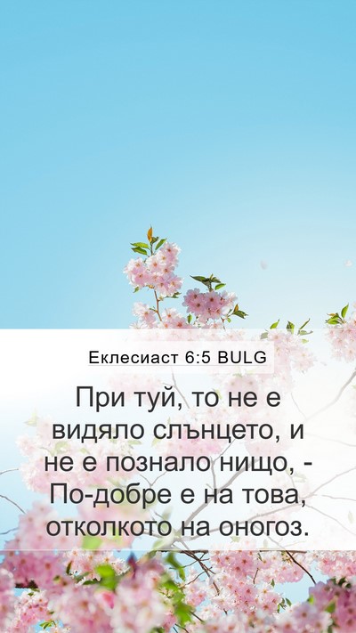 Еклесиаст 6:5 BULG Bible Verse Image
