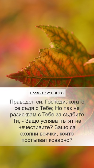 Еремия 12:1 BULG Bible Verse Image
