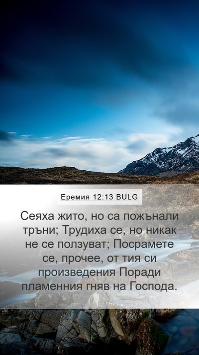 Еремия 12:13 BULG Bible Verse Image